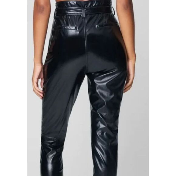 BlankNYC Other Worldly Overall Faux Leather Pants with Suspenders size 27 - Picture 10 of 12